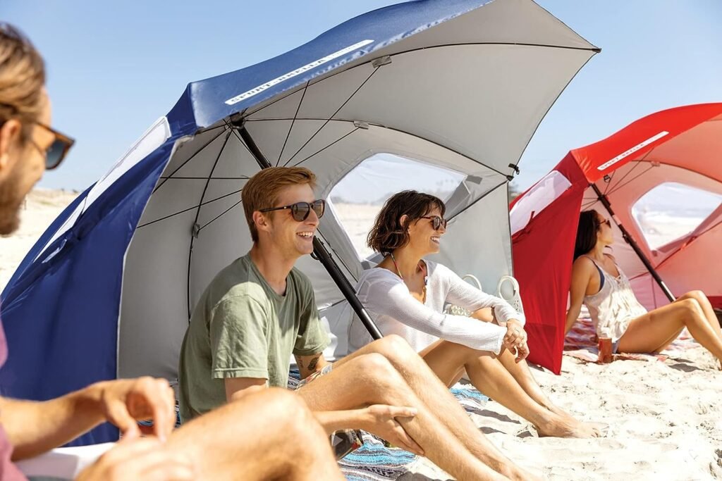 Sport-Brella Premiere UPF 50+ Umbrella Shelter for Sun and Rain Protection (8-Foot)