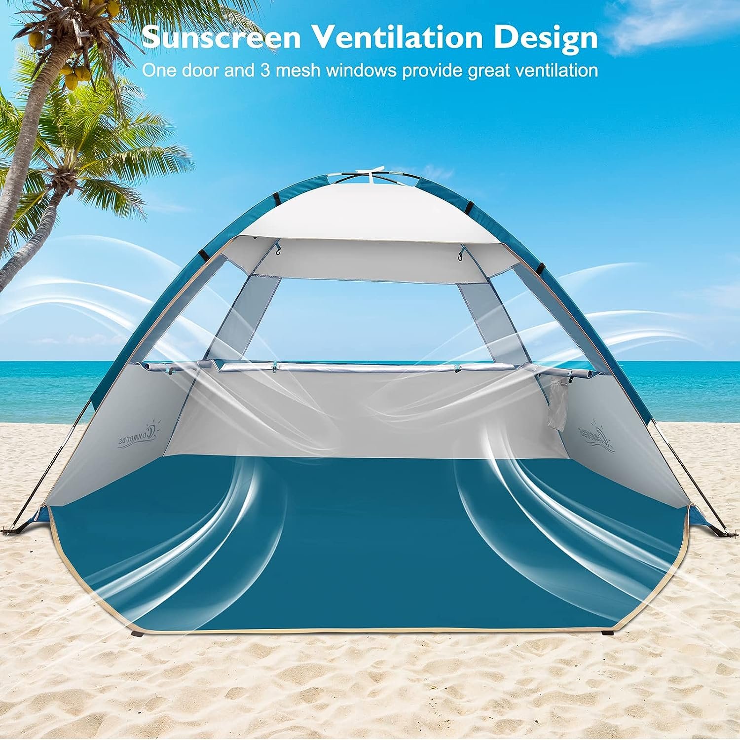 COMMOUDS Beach Tent Sun Shade Review
