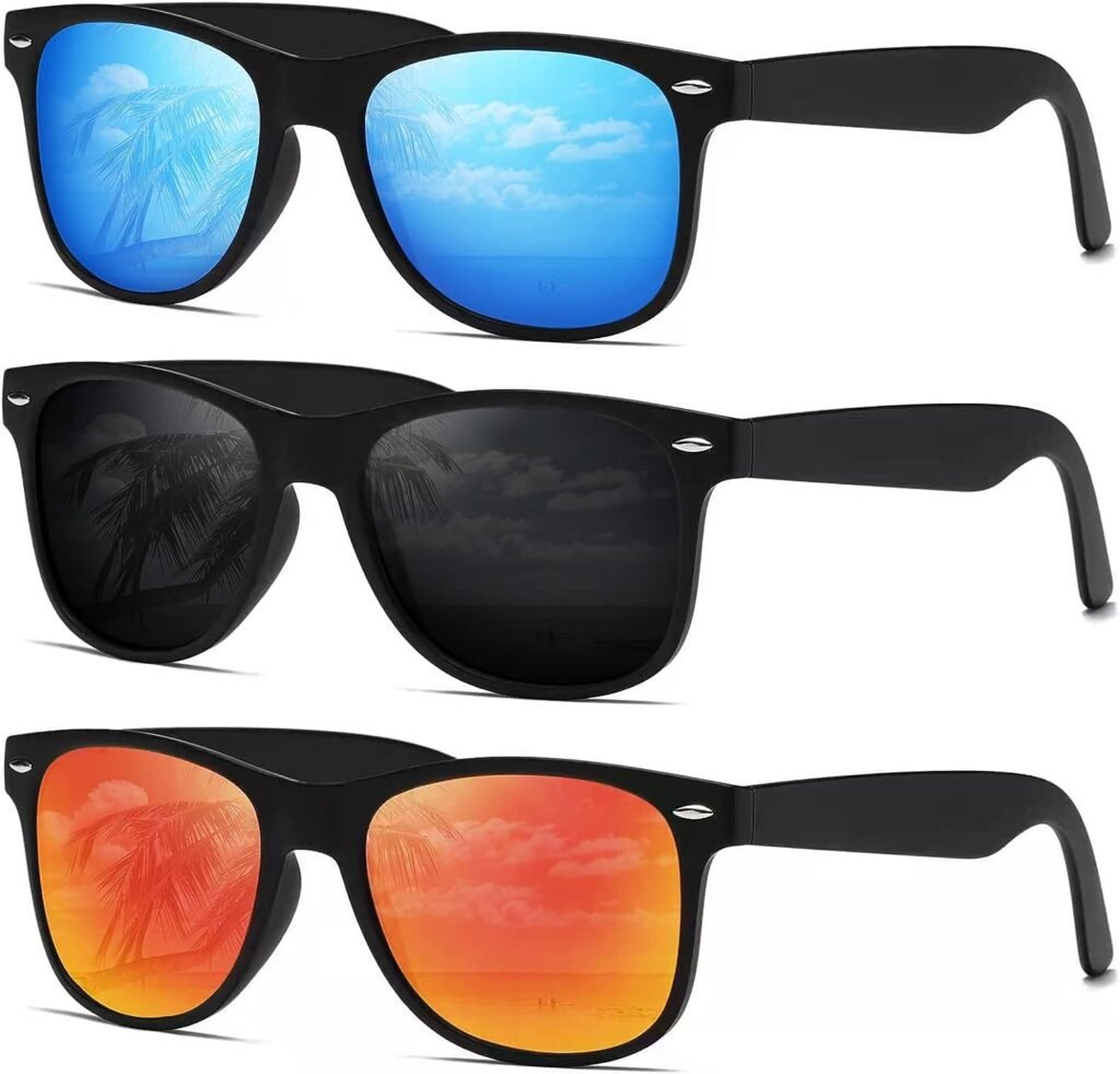DEMIKOS Sunglasses Men Polarized Sunglasses for Womens Trendy Retro Mirror Lens for Driving Fishing UV400 Protection