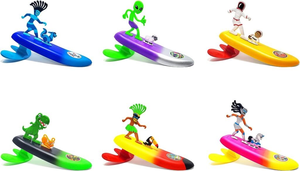 Surfer Dudes Legends Surfer Pets Wave Powered Mini-Surfer, Pet and Surfboard Beach Toy - Maui Martian and Bahthoven